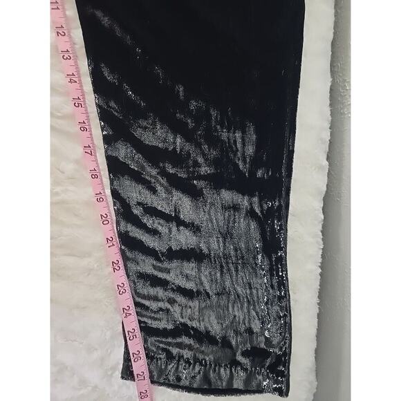 Mes Demoiselles Paris Glad Velvet Silk Blend Trousers Pants Black 40 Shiny Party - Picture 9 of 15